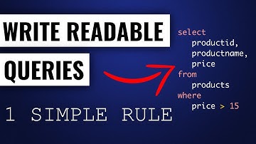 How to write readable SQL queries with this simple rule