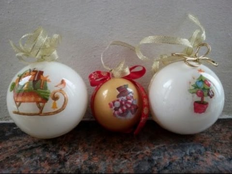 Foto Palline Di Natale Decoupage.Tutorial Sfere Natalizie In Plexiglass Tutorial Christmas Balls Youtube