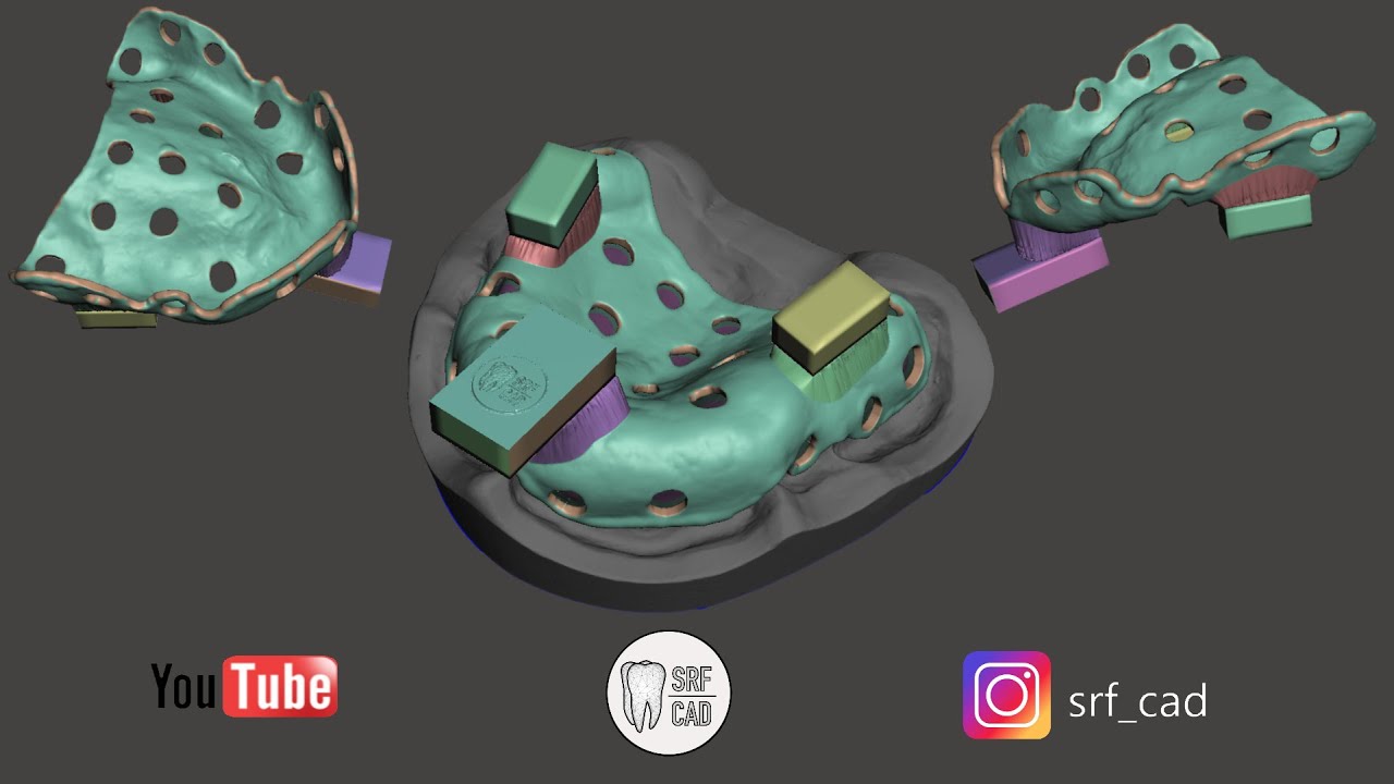 MESHMIXER DENTAL:Come creare un portaimpronta con il manico  impression tray full denture PTM custom