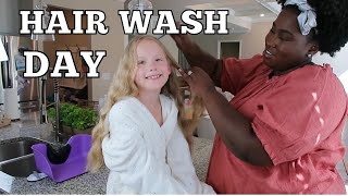 Multicultural Family Hair Wash Day