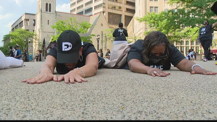 Praying for peace on Monument Circle