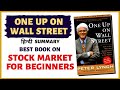 ONE UP ON WALL STREET by Peter Lynch SUMMARY Hindi