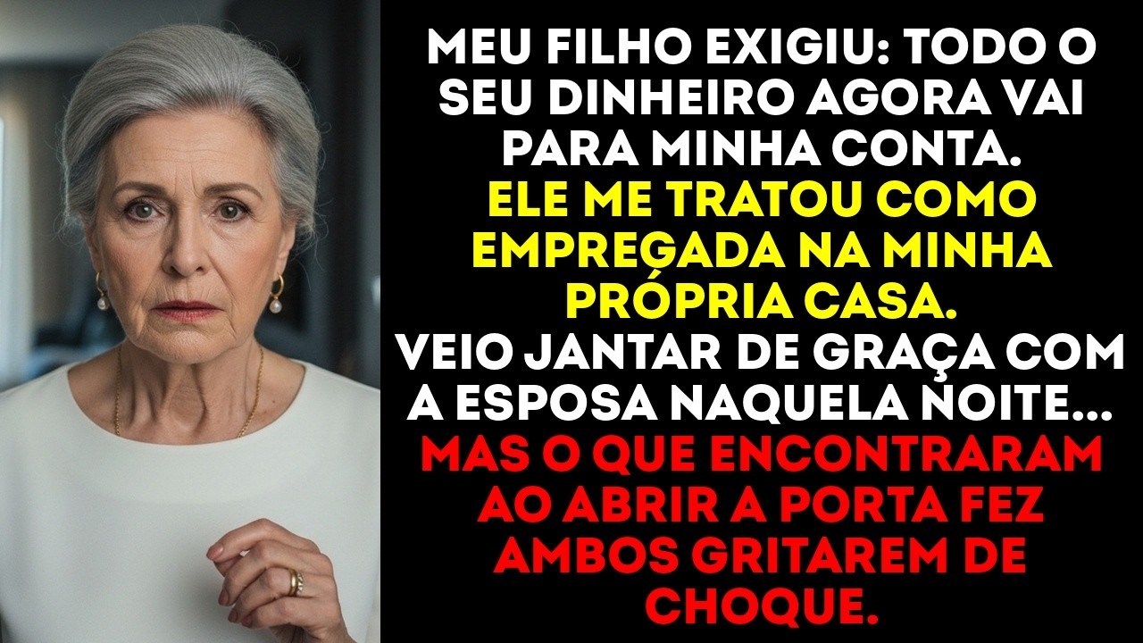 Meu filho disse que todo meu dinheiro iria pra conta dele… mas ao entrar na minha casa, ele gritou.