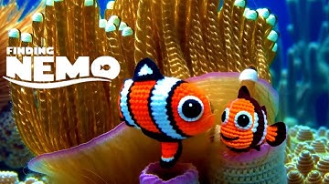 Finding Nemo, the first day of school made with yarn, reimagined with AI, Alla ricerca di Nemo.