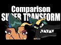 Comparison alphabet lore but f transform