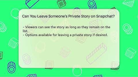 Can You Leave Someone