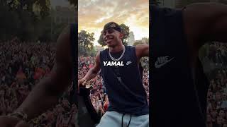 The only footage from Lamine Yamal’s private phone-banned 18th birthday — and his cake. 🤣💀