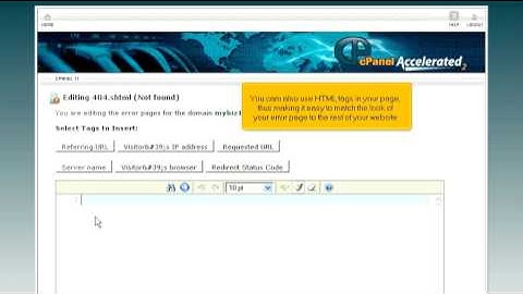 Hostsary.com Cpanel Video - How to create custom error pages in cPanel