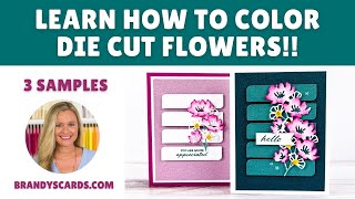 Learn How to Color Die Cut Flowers
