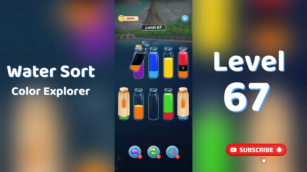 🎮 Water Sort Color Explorer Level 67 Walkthrough | SolutionGuruji