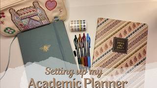 Setting up my Academic Planner! Flipthrough & Setup 💜📖