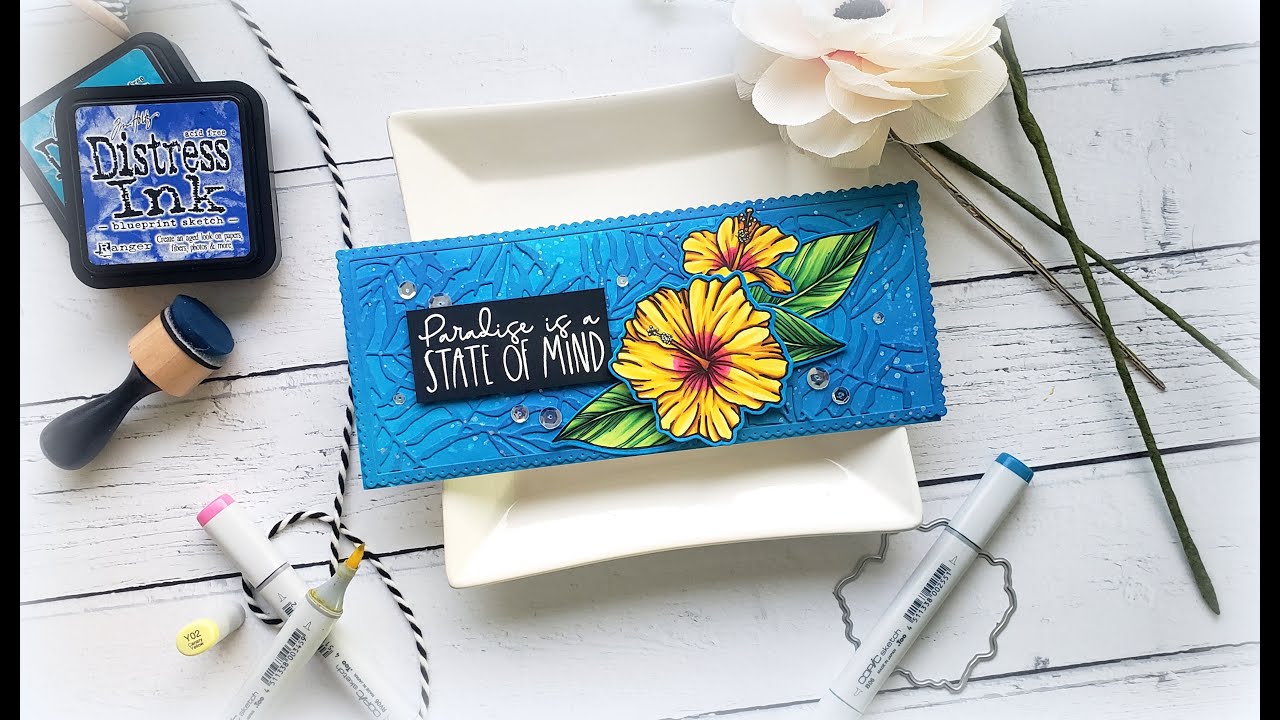 Slimline Texture Card with an A2 Sized Cover Plate: June Bugs