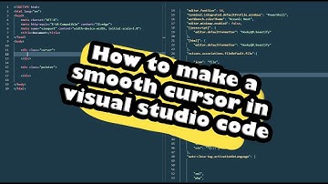 How to make a smooth cursor in visual studio code