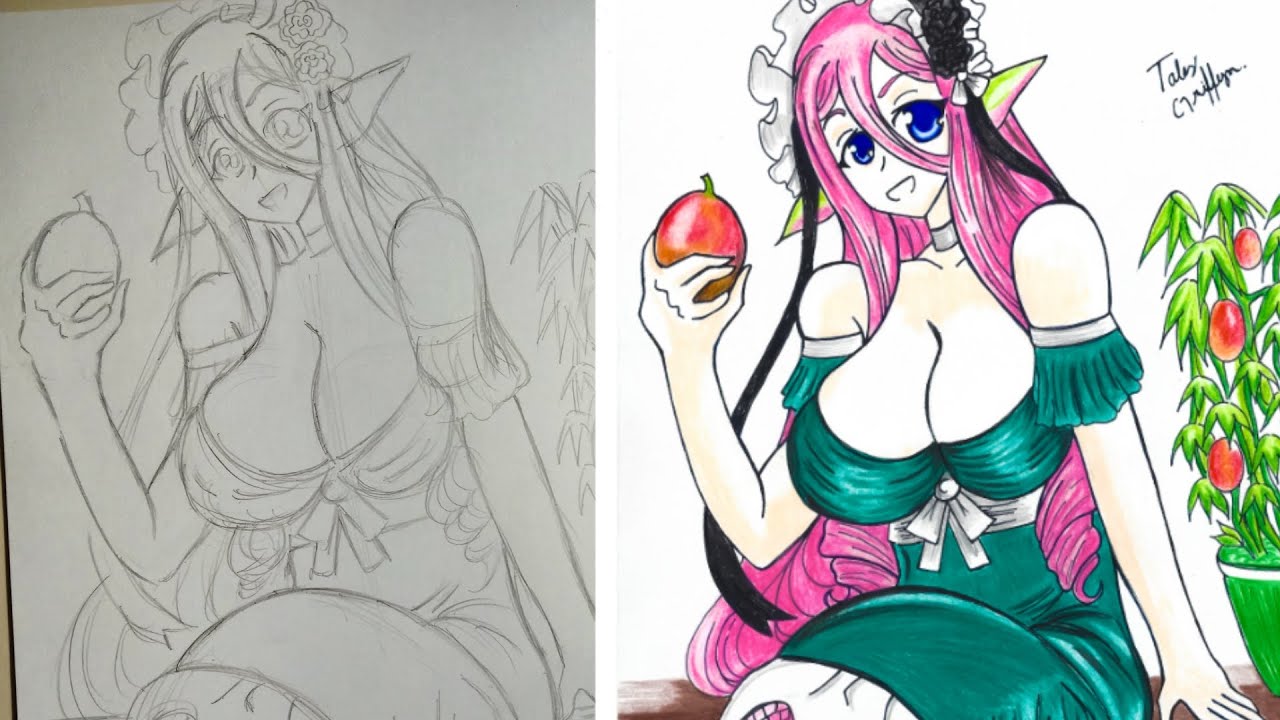 Drawing Mero メロウヌ ローレライ Monster Musume Drawing Handmade Youtube