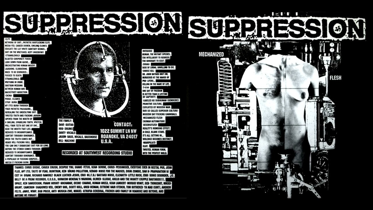 Suppression / Despise You - ...To Show How Much You Meant / Mechanized Flesh split 7" (1995)