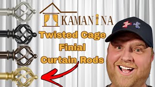 KAMANINA Twisted Cage Finial Curtain Rods: Install & Review!