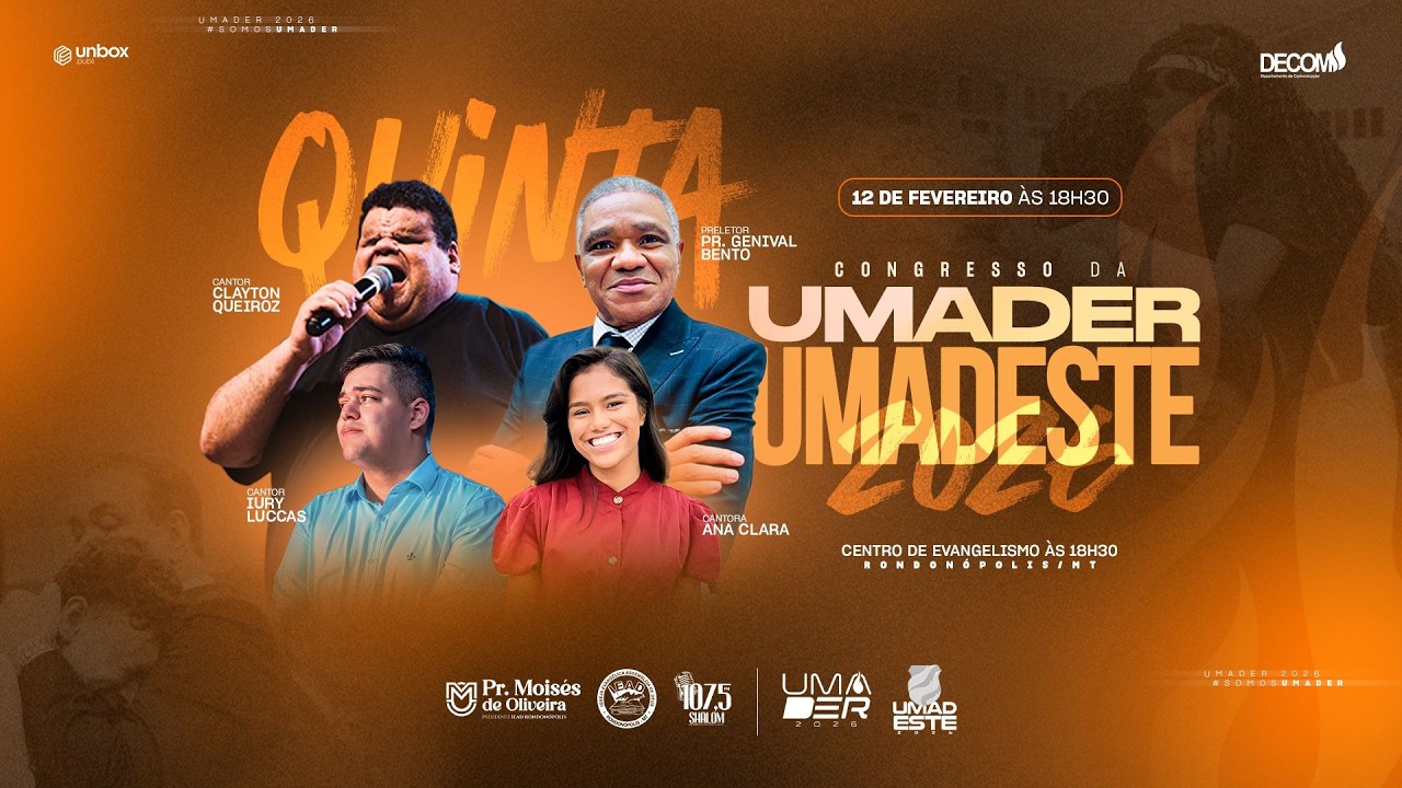 CONGRESSO UMADER 2K26 - AO VIVO - 12/02/2026 - DECOM LIVE - IEAD - RONDONÓPOLIS-MT
