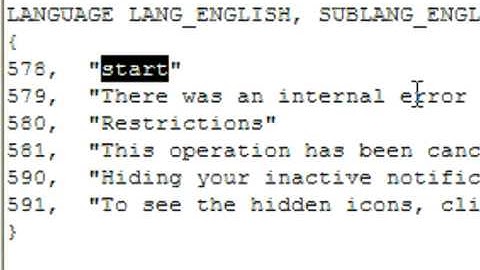 tutorial-change the start menu text