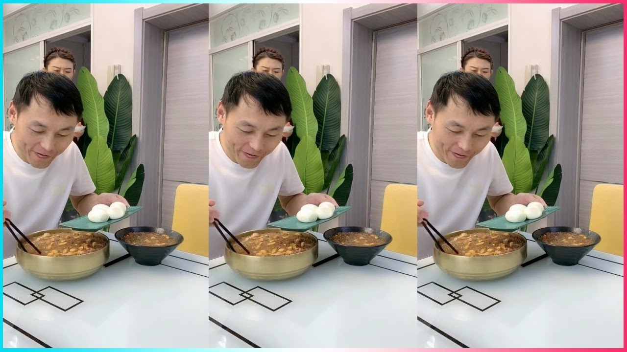 🤣🍽️ Муж и жена устраивают соревнование по поеданию еды – смех гарантирован! 😂🔥 #foodbattle #shorts