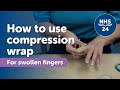 Wrapping for swollen fingers