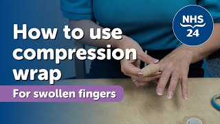 Wrapping for swollen fingers