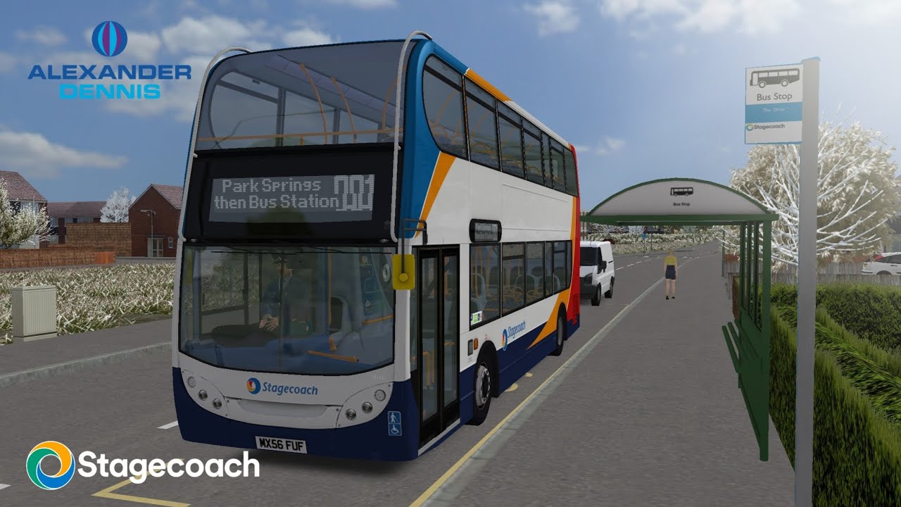 (OMSI 2) Stagecoach midlands Enviro400 Euro 3 (MX56 FUF 19087) on route 001 in Lincolnshire