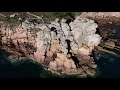 La côte de Granite Rose filmée par un drone en Bretagne