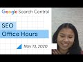 English Google SEO office-hours from November 13, 2020