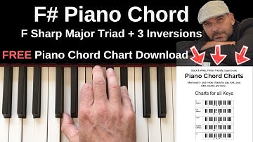F# Piano Chord | F Sharp Major + Inversions Tutorial + FREE Chord Chart