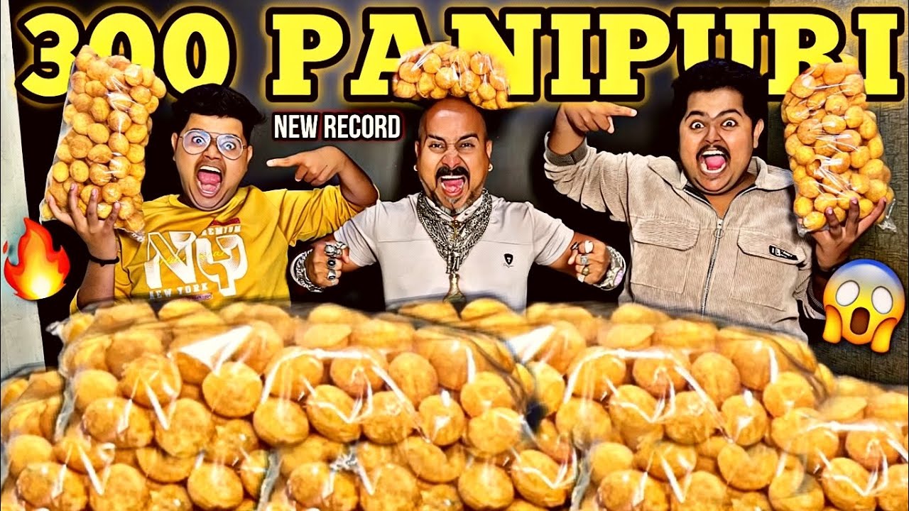 300 Pani Puri Eating Ft. @kandalovers4617 | Ulhas Kamathe | Chicken Leg Puece