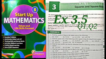 Squares and Square Roots Exercise 3.5 Q1,Q2 Class 8 Startup mathematics| VivaEducation|Rajmith Study