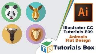 Illustrator CC Tutorials | E09 | Animals Flat Design