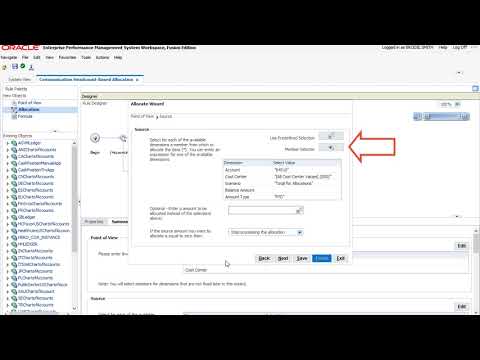 General Ledger | Create an Allocation Rule and Generate Allocations