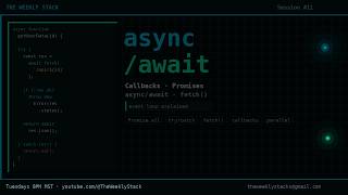 Async JavaScript Explained — Callbacks, Promises & async/await | The Weekly Stack #11