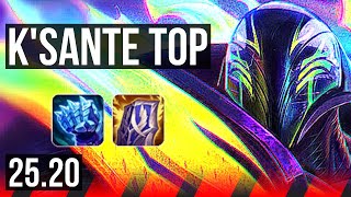 K'SANTE vs YASUO (TOP) | Rank 6 K'Sante | KR Challenger | 25.20