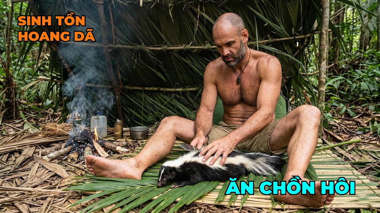 Bạn có dám ăn chồn hôi để sống sót? Xem cách Ed Stafford làm điều đó!