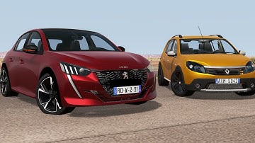 Peugeot 208 II GT-Line 1.2 vs Renault Sandero 1.6i / DragRace Top