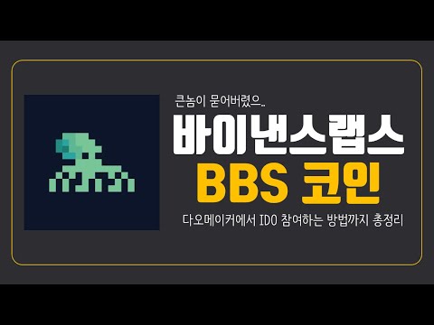   IDO 바이낸스랩스가 투자한 BBS Network 투자하는 방법 알려드림