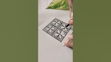 Draw with me 🎨🖌️✨ zentangle pattern #art #shorts #drawing #satisfying
