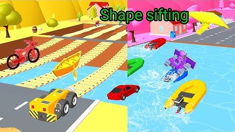 Shape sifting racing game, walkthrough Speedrun world gameplay video