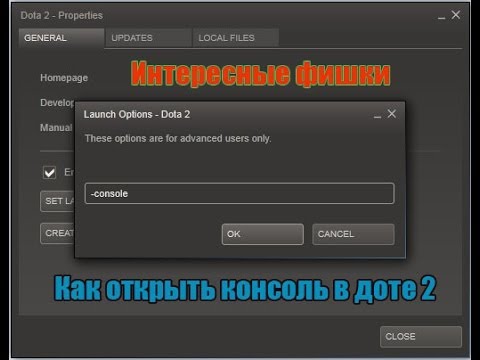 как в доте 2 включить консоль