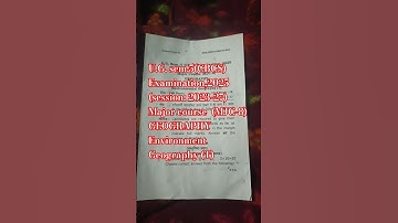 U.G. Semester 5 (CBCS)  paper ,2025 (Session:2023-27) Major course  #vksu#trend #vksuadmission