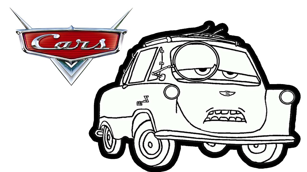 Disney Car 2 How To Draw And Coloring Professor Zundapp Car - Youtube