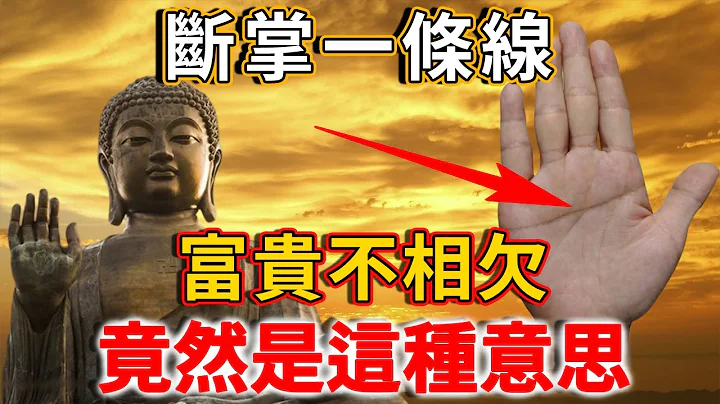 “断掌一条线，富贵不相欠”，说的是什么意思？你是断掌吗？高僧说出惊人真相| 禅语 - 天天要闻
