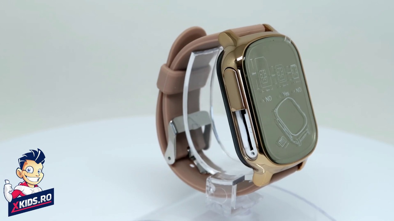 Ceas Smartwatch Pentru Copii Wonlex GW700-T58 cu Functie Telefon, Localizare GPS – Auriu