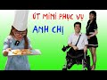 Út Mini làm đầu bếp ở nhà hàng Nhật Bản, phục vụ 2 nhân vật hot của kênh Độc Lạ Bình Dương