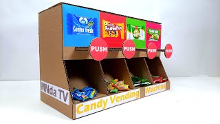 How To Make Vending Machine from Cardboard | DIY Candy Vending Machine | Free Templates