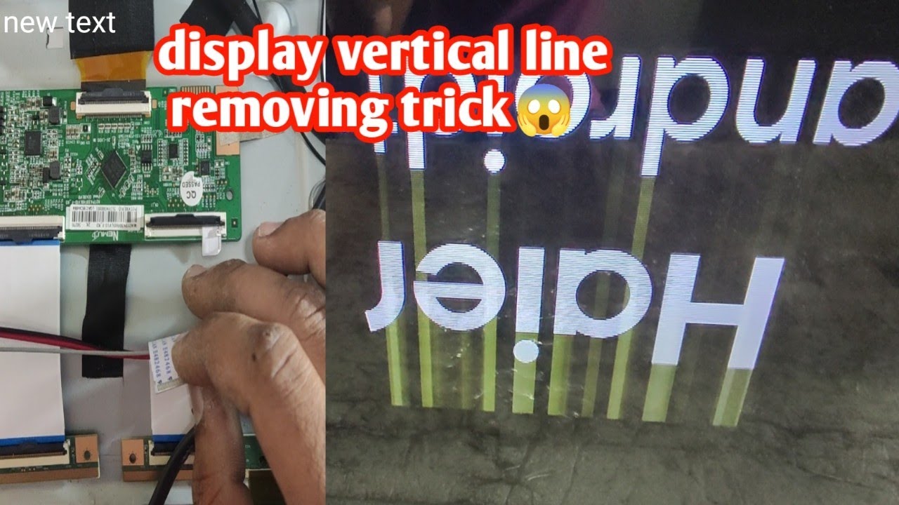 Haier 43inch 4k ultra hd tv display line bar problem solution step by step 😇