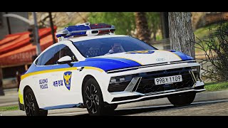 GTA5 LSPDFR 디엣지 소나타 경찰차 #korea #gta5 #gta5mods #lspdfr #police