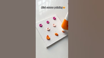 Easy Mini canvas painting😍💕#shorts#minicanvas #canvaspainting #canvasart #acrylicpainting